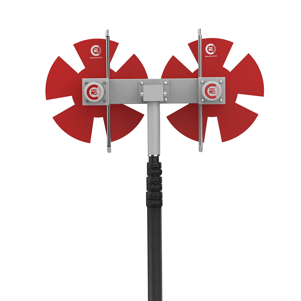 RhinoPole·EH2 dual-disc electric solar cleaning brush